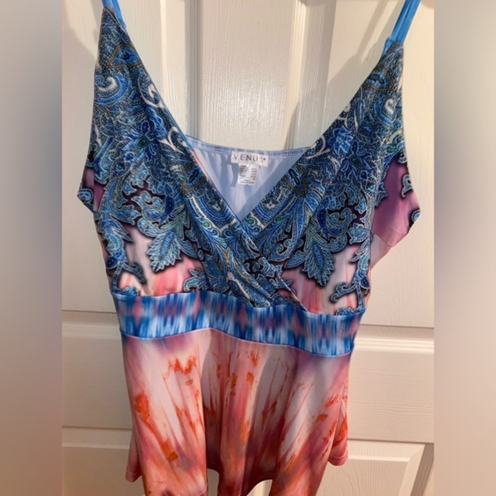 VENUS Colorful Summer Tank Top Camisole Sixe 1X BOHO